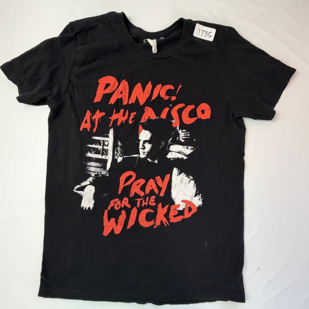 Panic! At The Disco T-Shirt Unisex S Black Pray For The Wicked Band Tee Graphic